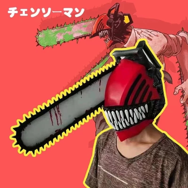 Model Kit Chainsaw Man - Helm Cosplay Anime Chainsaw Man Topeng