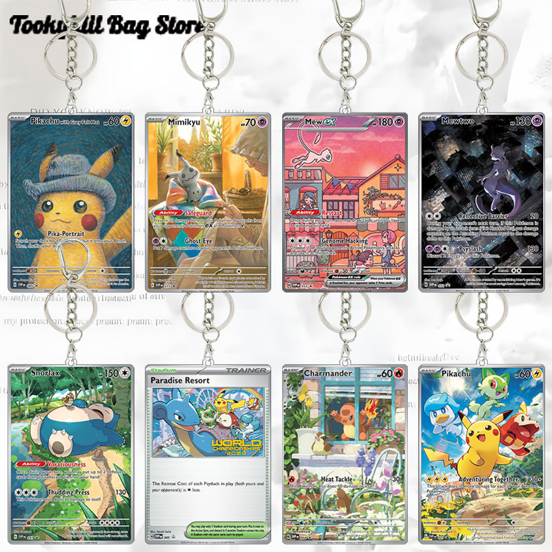 Model Kit Plastic - Gantungan Kunci Akrilik PTCG Mimikyu Kartu