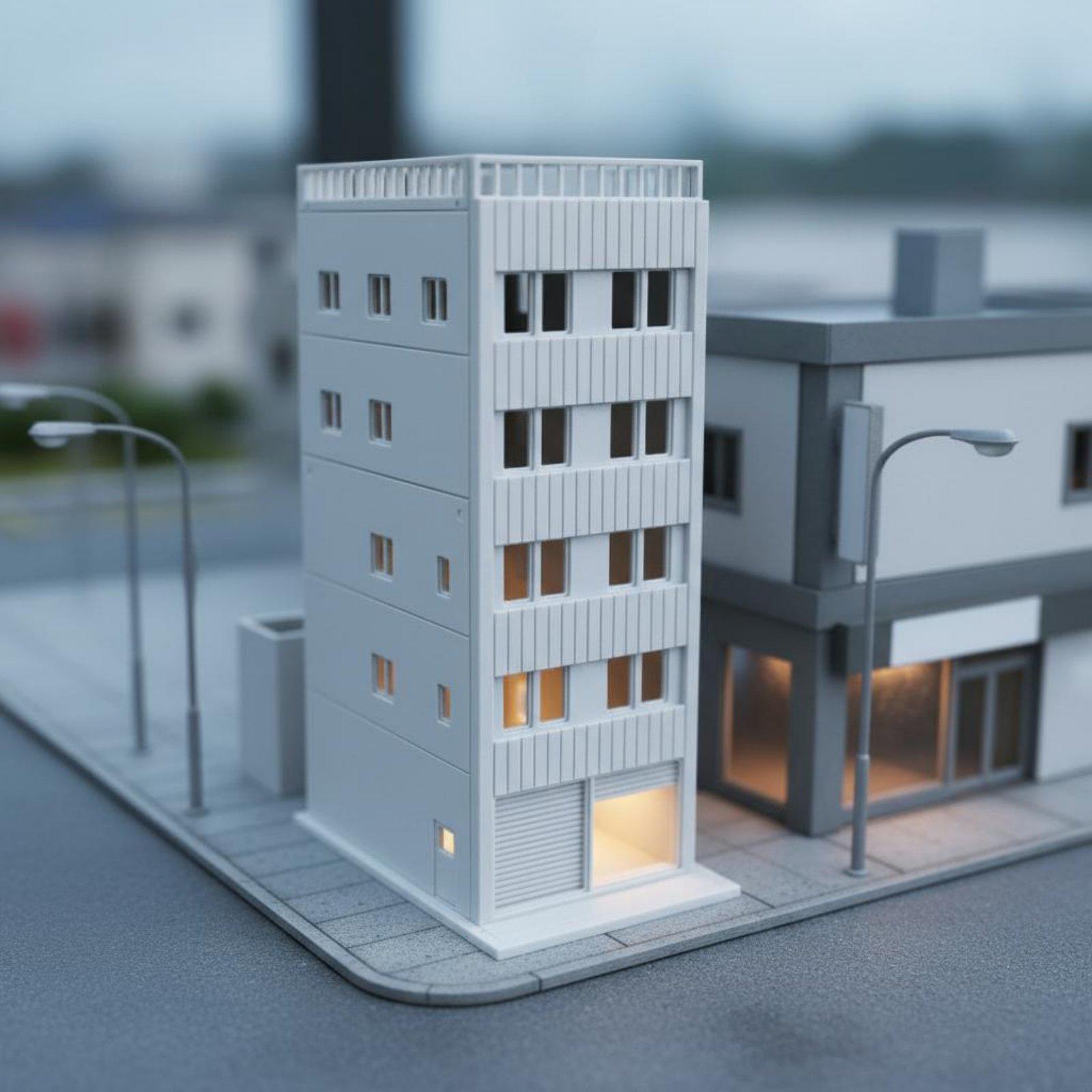 Model Kit Plastic - Kit Bangunan Miniatur Rumah Jepang untuk