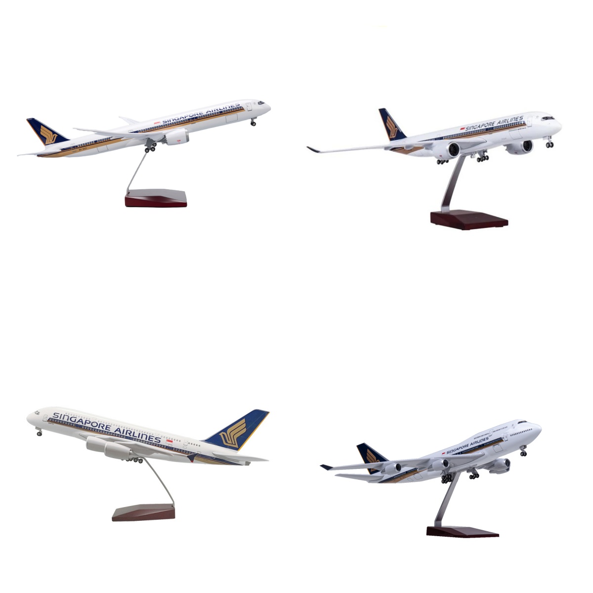 Model Kit Singapore - Model Pesawat Terbang Singapore Airways B737/787/380/350