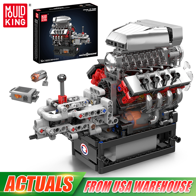 Model Kit Engine - Mould King 10225 Mainan Mesin Teknis