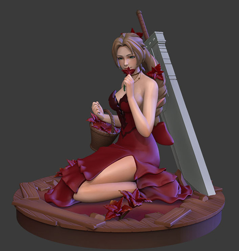 Model Kit Oberon - Kit tokoh Resin Aerith Gainsborough Dress