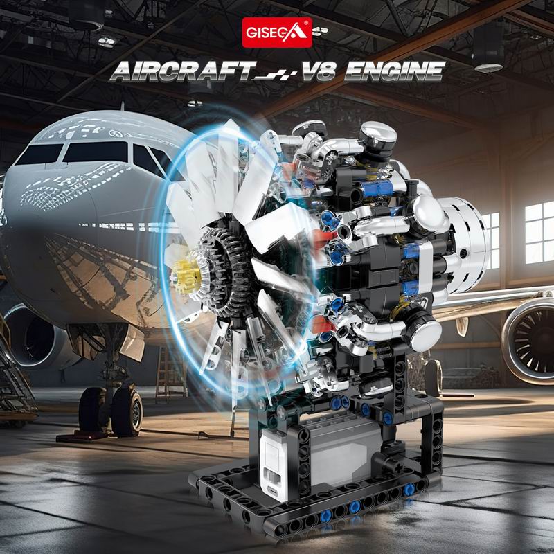 G8910 Mesin Penerbangan V8 558 - Model Kit Engine ulasan dan harga