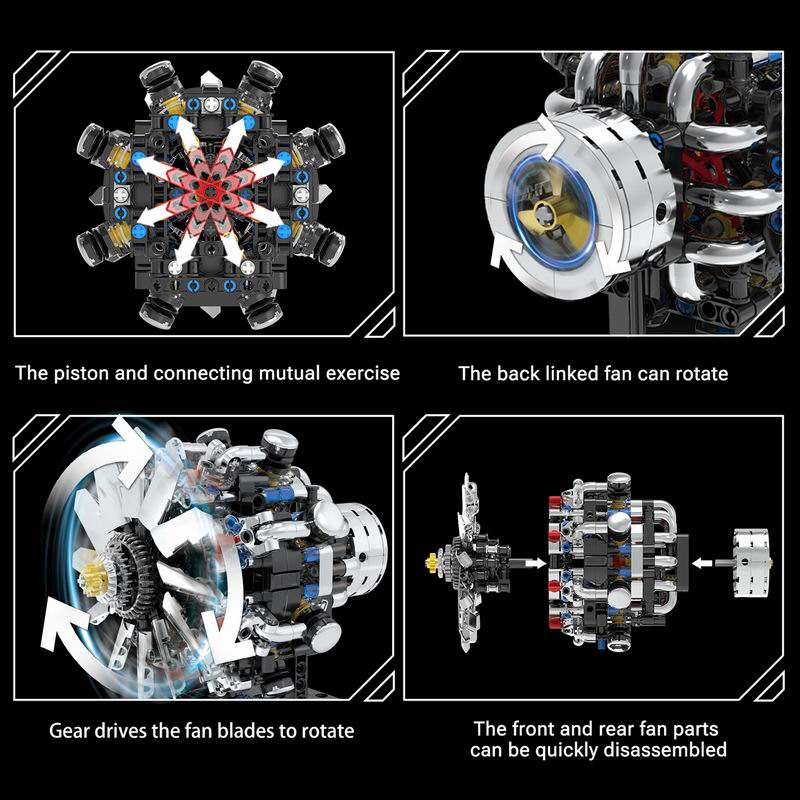 G8910 Mesin Penerbangan V8 558 - Model Kit Engine ulasan dan harga