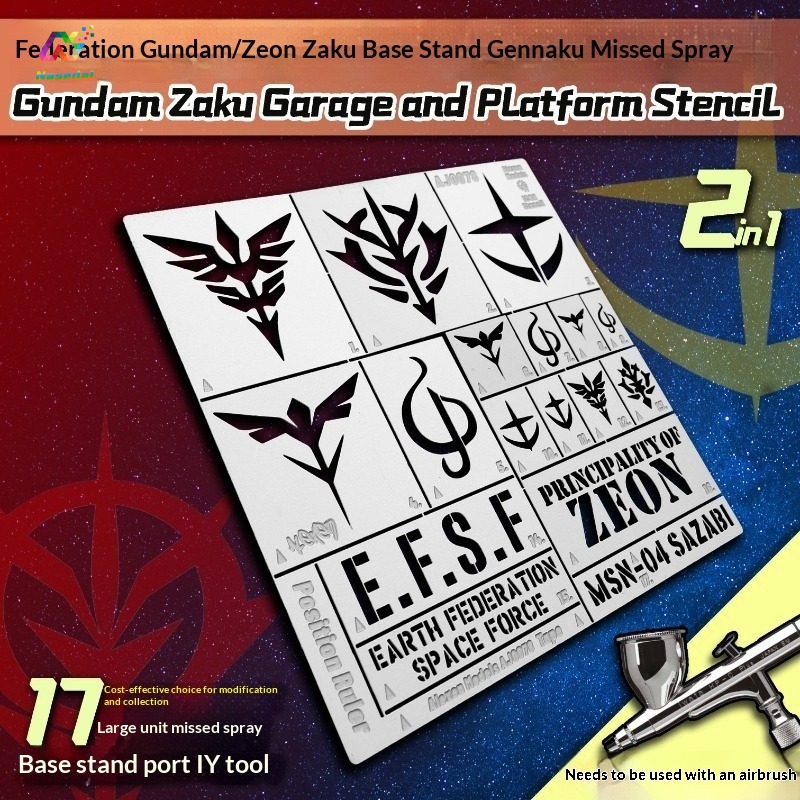 Alexen AJ0078 Stencil Airbrush - Gundam Model Mg ulasan dan harga