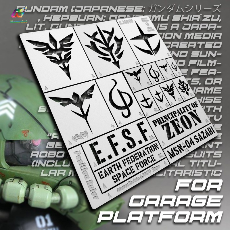 Alexen AJ0078 Stencil Airbrush - Gundam Model Mg ulasan dan harga