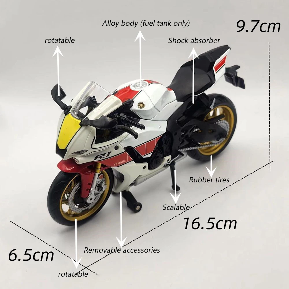 Skala 1/12 Yamaha YZF-R1M sepe - Model Kit Yamaha ulasan dan harga